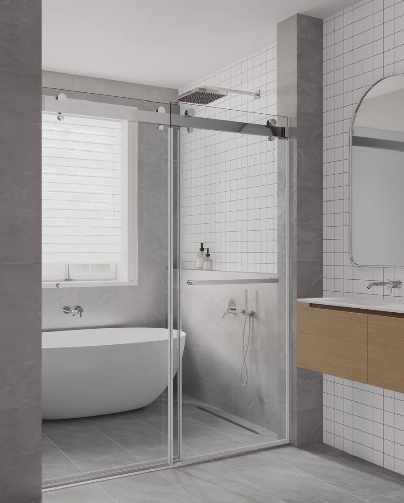 Premium Frameless Bypass Sliding Shower Doors