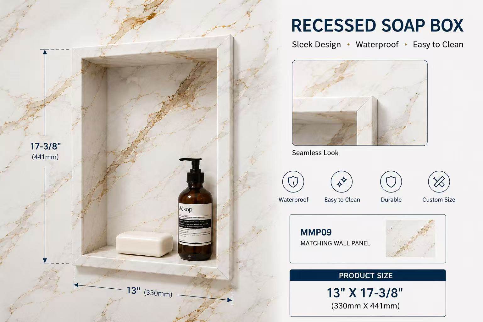 RECESSED SOAP BOX