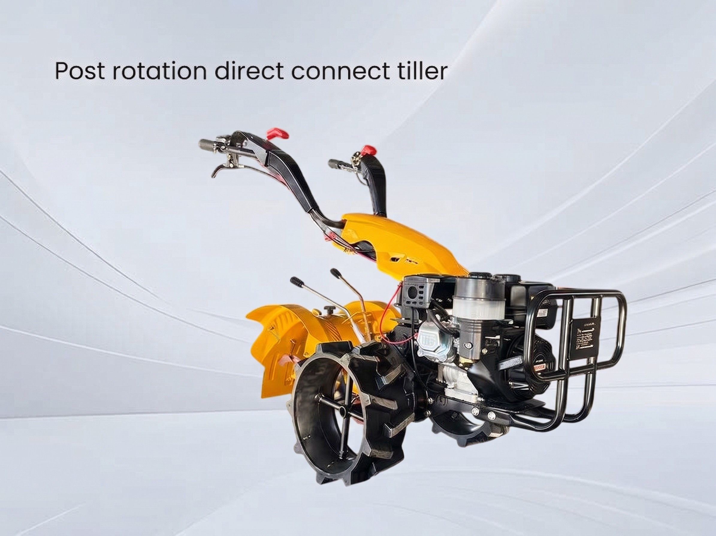 Post-rotation direct-connect tiller