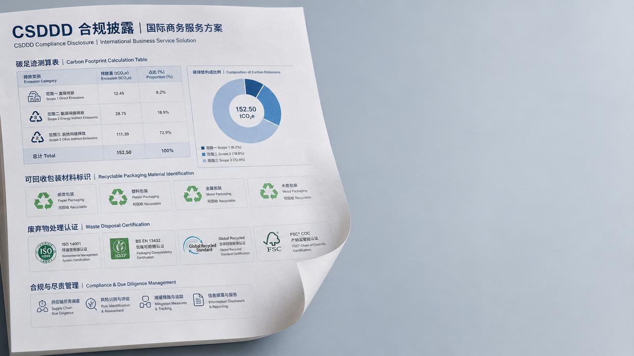 欧盟CSDDD生效首周：3家中国服务商因碳足迹披露缺位被暂停投标