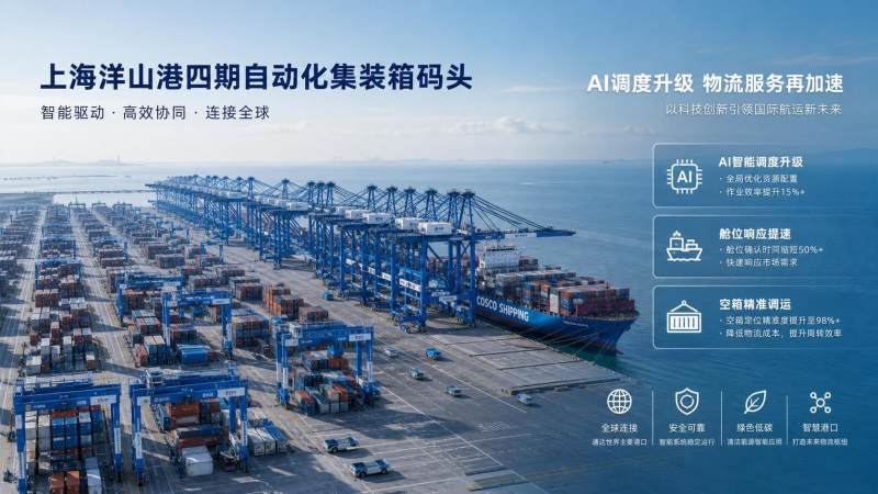 上海洋山港AI调度上线，国际舱位响应缩至2小时