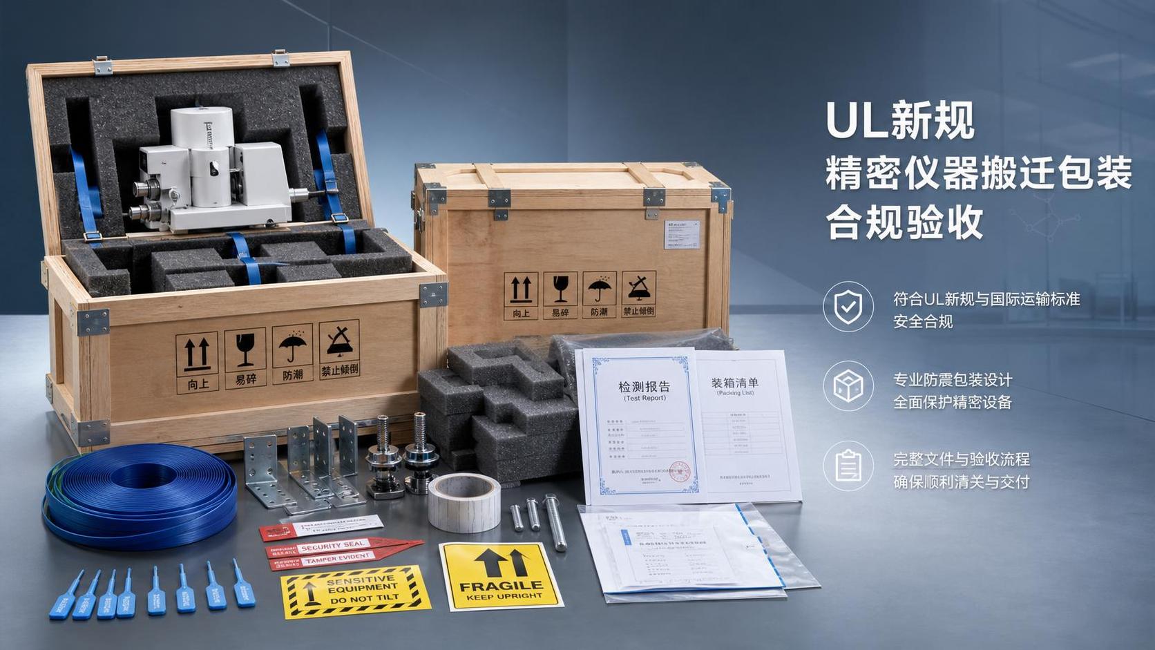 UL终版新规收紧精密仪器搬迁包装验收