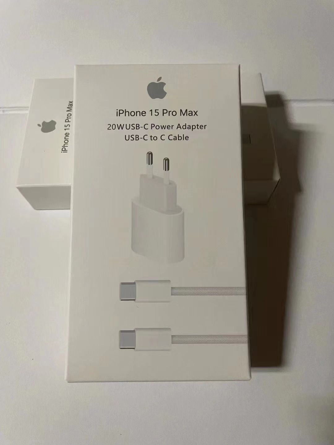 20W USB-C Power Adapter + USB-C to USB-C Cable Kit – Совместимый с EU комплект быстрой зарядки для iPhone 15 Pro Max | Прямые продажи с завода