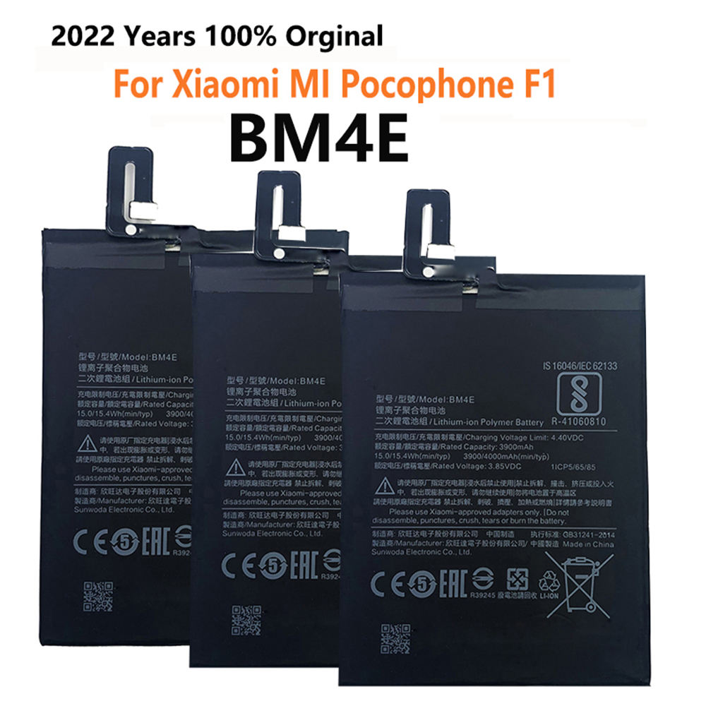 Batterie originale Xiaomi POCOPHONE F1 4400mAh, remplaçable pour les nouveaux téléphones BM4E