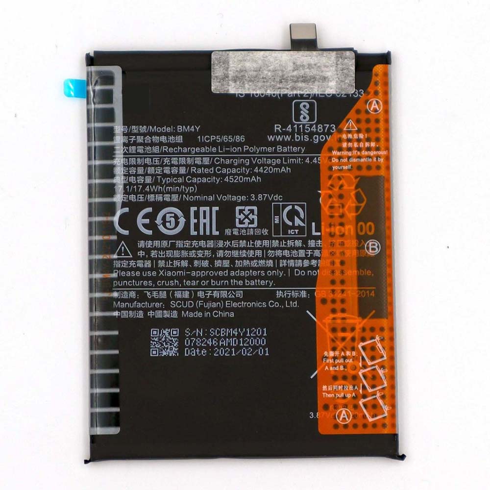 Batterie de téléphone premium compatible avec les séries Xiaomi Mi, Redmi Note et Poco, de haute qualité, taille d'origine et stabilité
