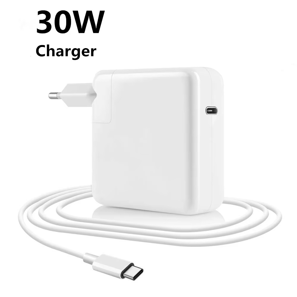 Cargador USB-C de 30W para MacBook (Enchufe UE EE.UU. AU UK)