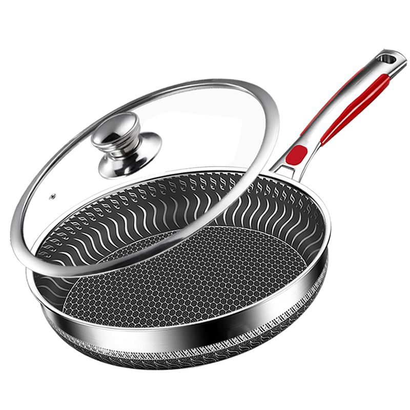  HZIB 316 stainless steel flat-bottomed frying pan