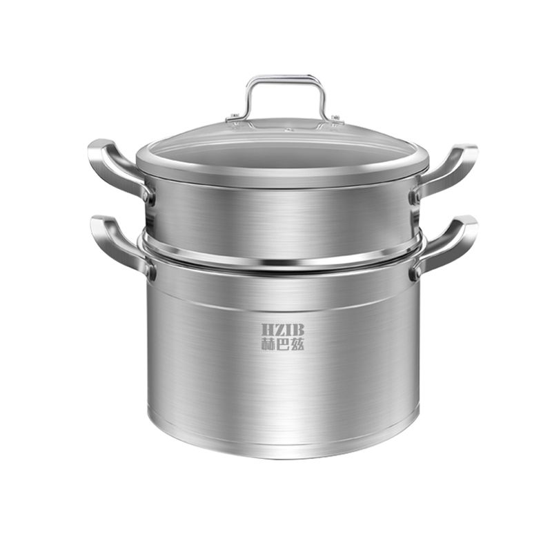  HZIB Electric Steamer - 304 Stainless Steel Double Layer for Home Use
