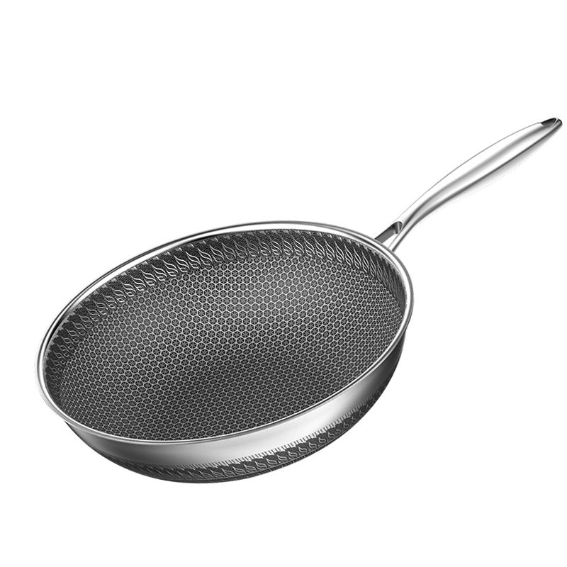 HZIB 304 stainless steel non-stick wok