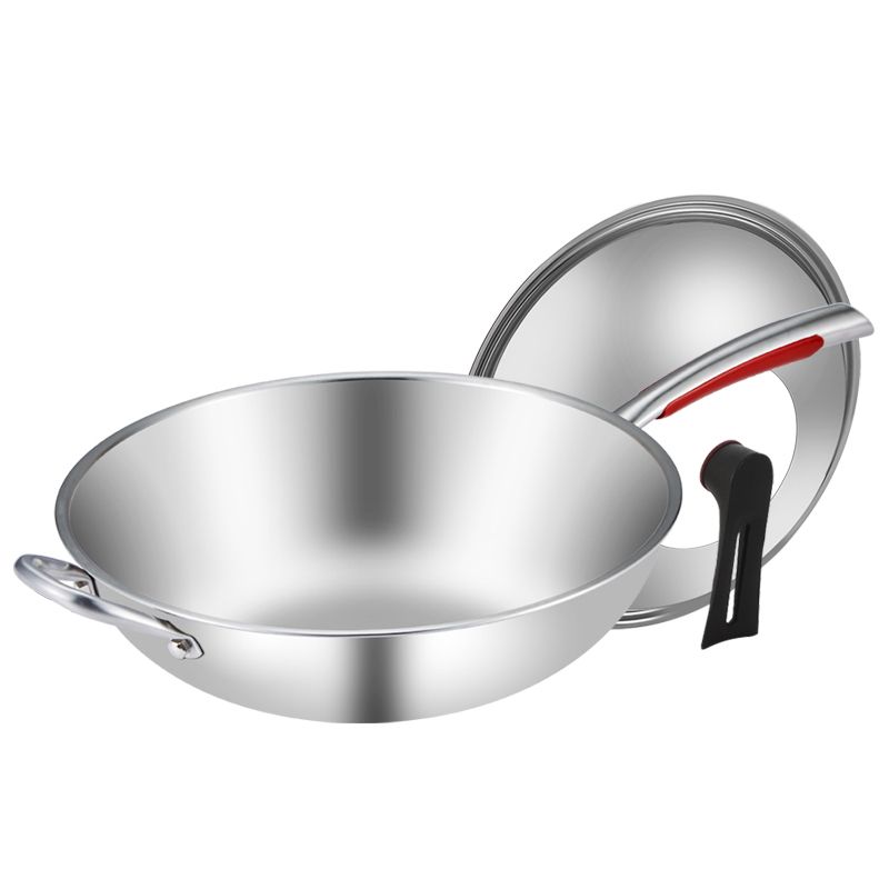  HZIB Uncoated 316 stainless steel frying pan combination lid