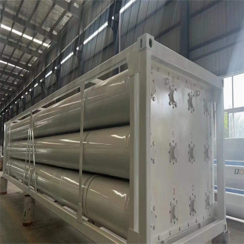 20ft & 40ft 250bar Compressed Hydrogen Piping Skid-Mounted Containers (8-16 Pipes)