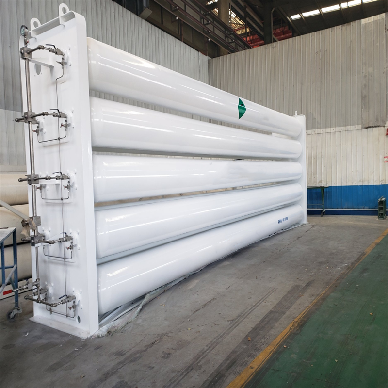 12-tube CNG cascade cylinder skid-mounted container, 25MPa hydrogen storage cylinder