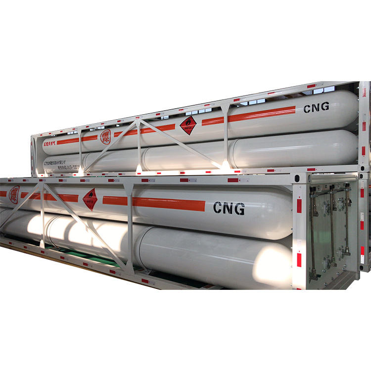 CNG hydrogen pipeline, 6-12 gas cylinders bundled together