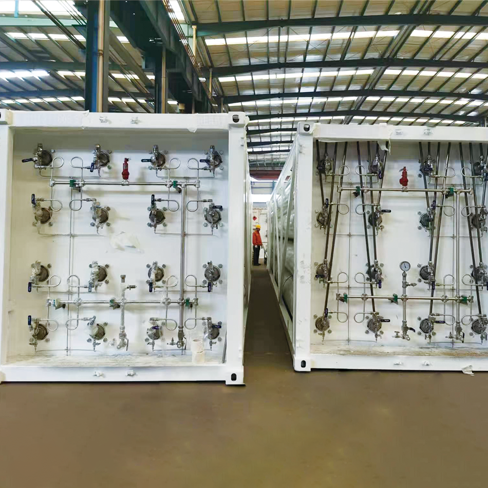 Hydrogen storage cylinders, CNG cascade cylinders, skid-mounted container, 25MPa