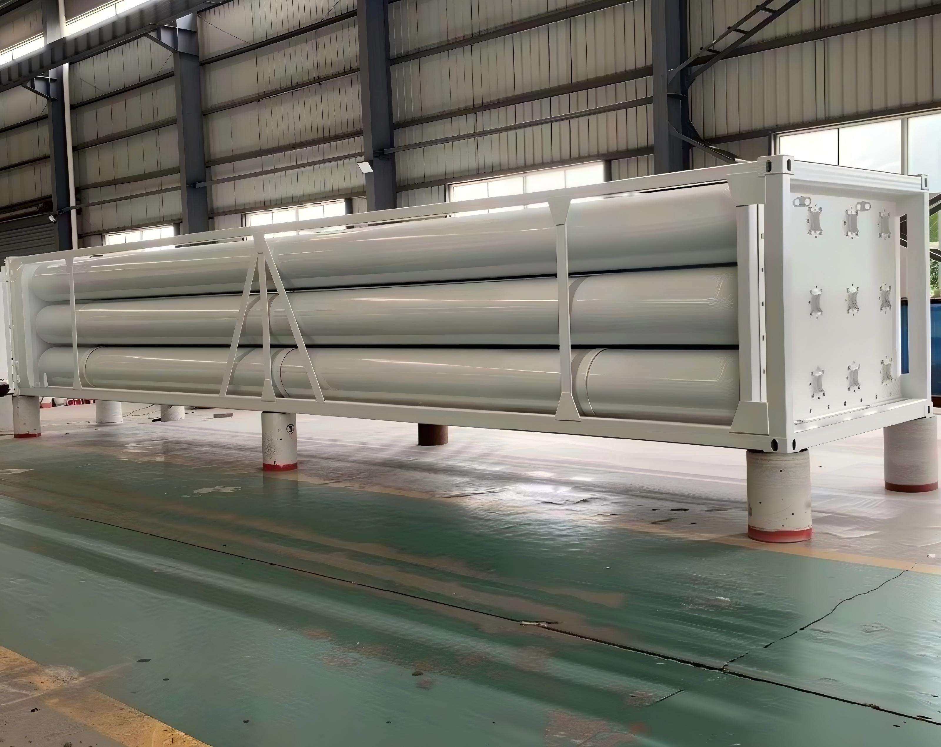 GSJ08-2180-CNG-25 CNG H2 Tube Car Tubular Bundle Container