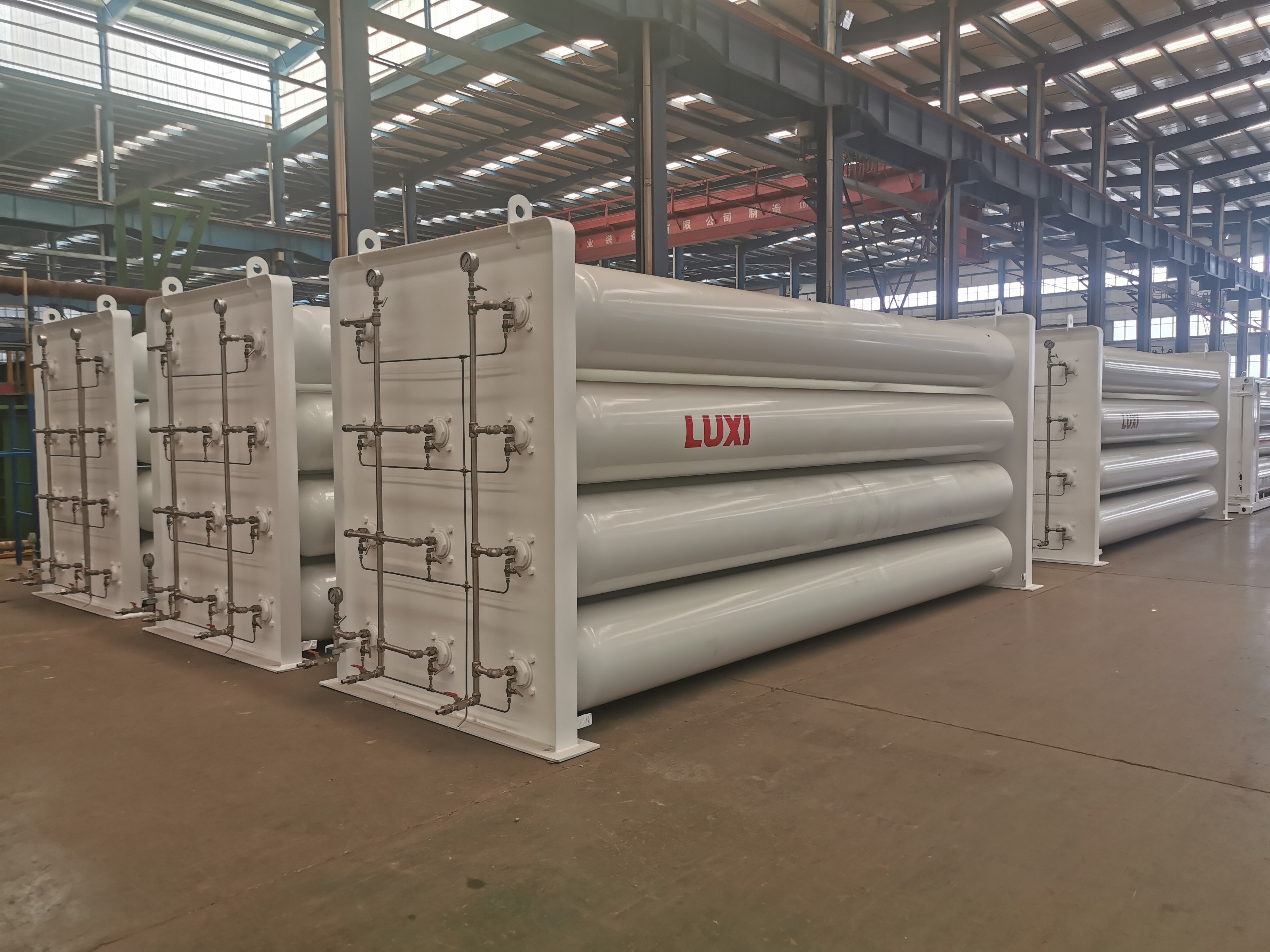 GSJ10-2450-CNG-25 High-Pressure 25.1m3 4130X Steel Bundle Tube Tped-Certified CNG Gas Storage