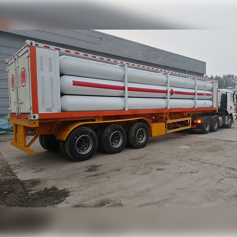CSC Certified 40Ft Mobile CNG Skid 12 Tube Bundle Container 