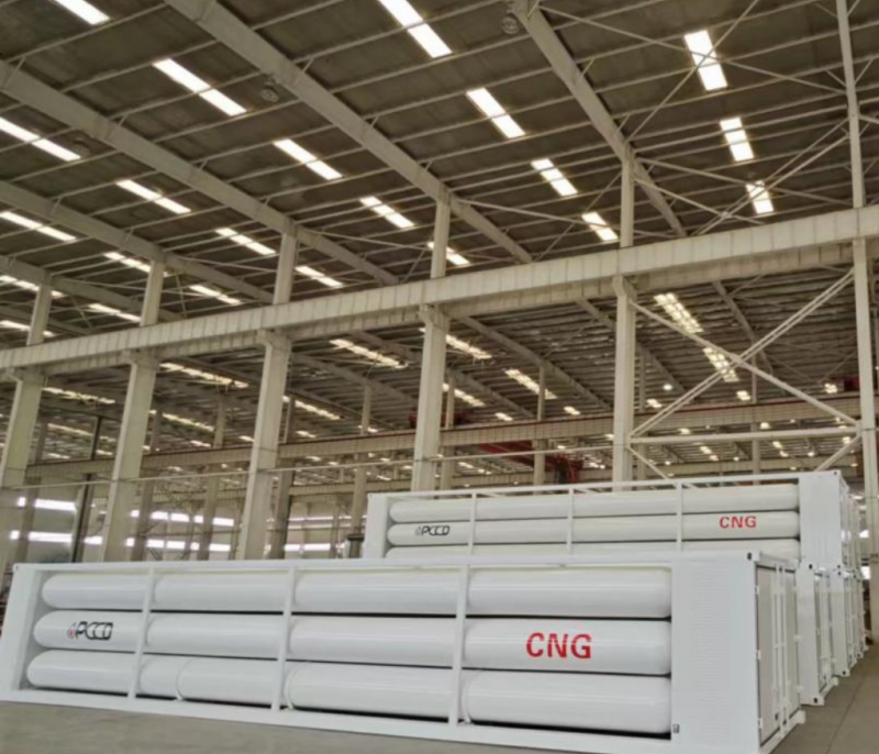ISO BV Certificate 200-250bar  CNG 8-16 Tube Bundle Cascade Storage Tank Container