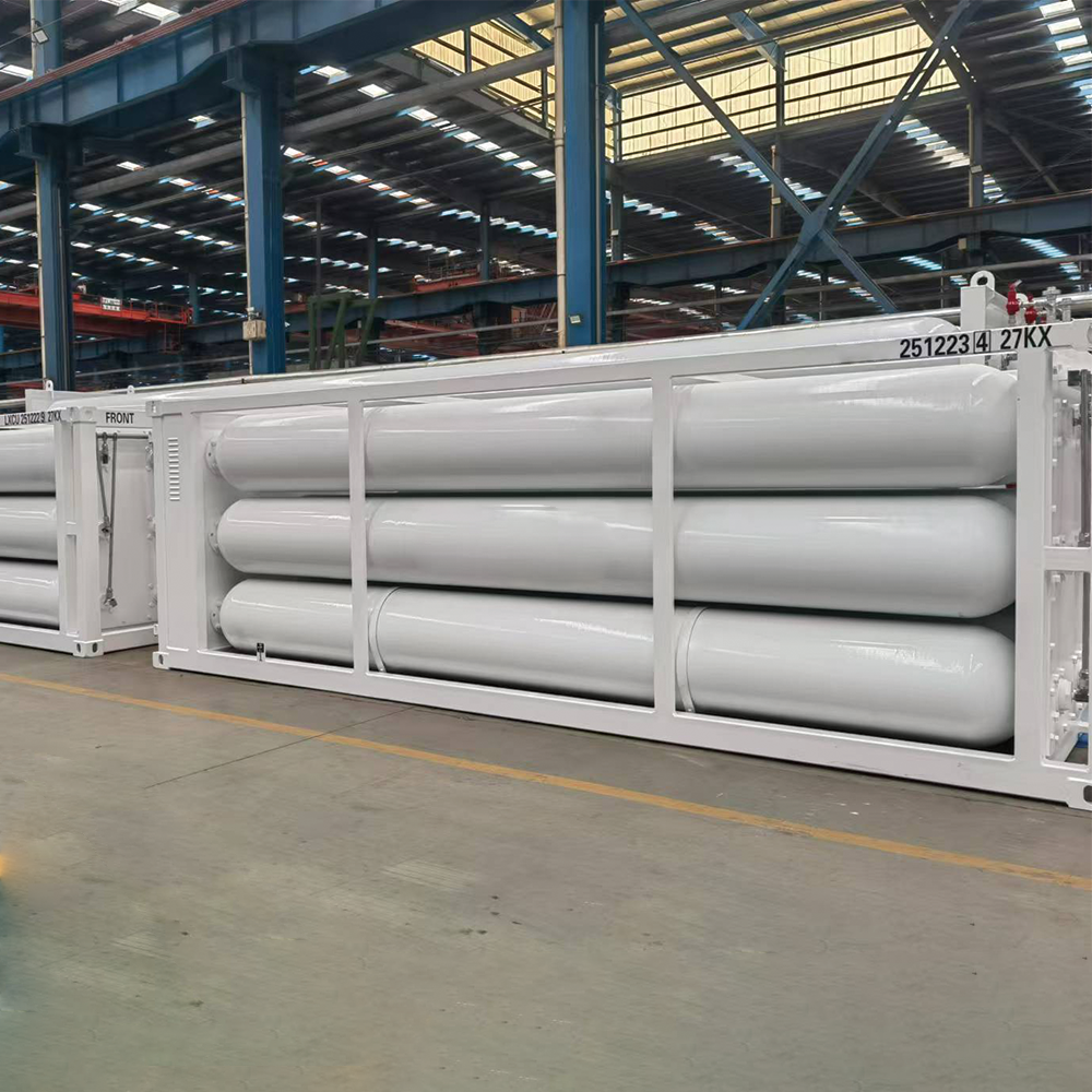 ISO Standard 40ft 6-Tube CNG Skid Container Cascade Tank 
