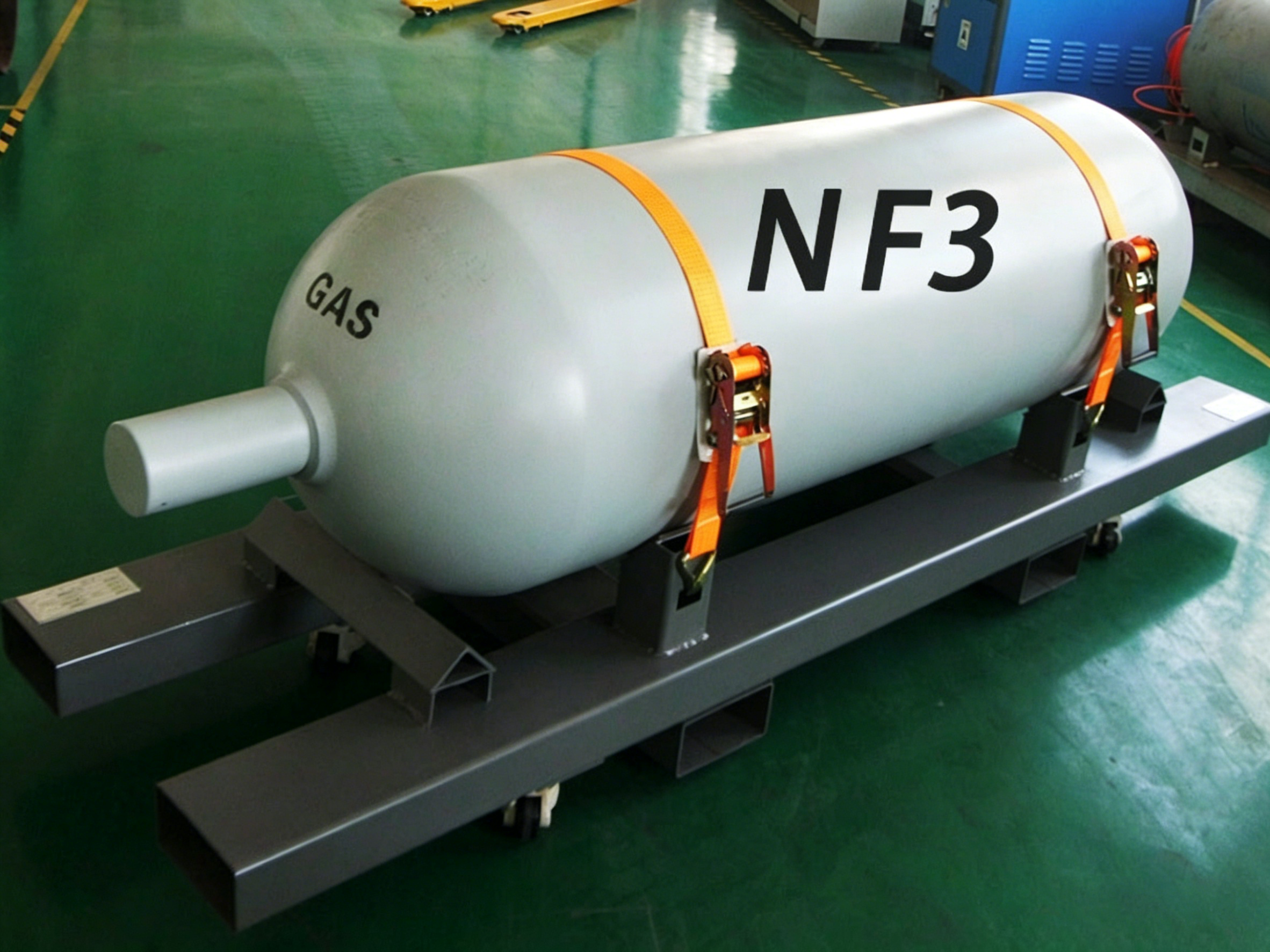High-purity nitrogen trifluoride (NF₃) gas cylinders