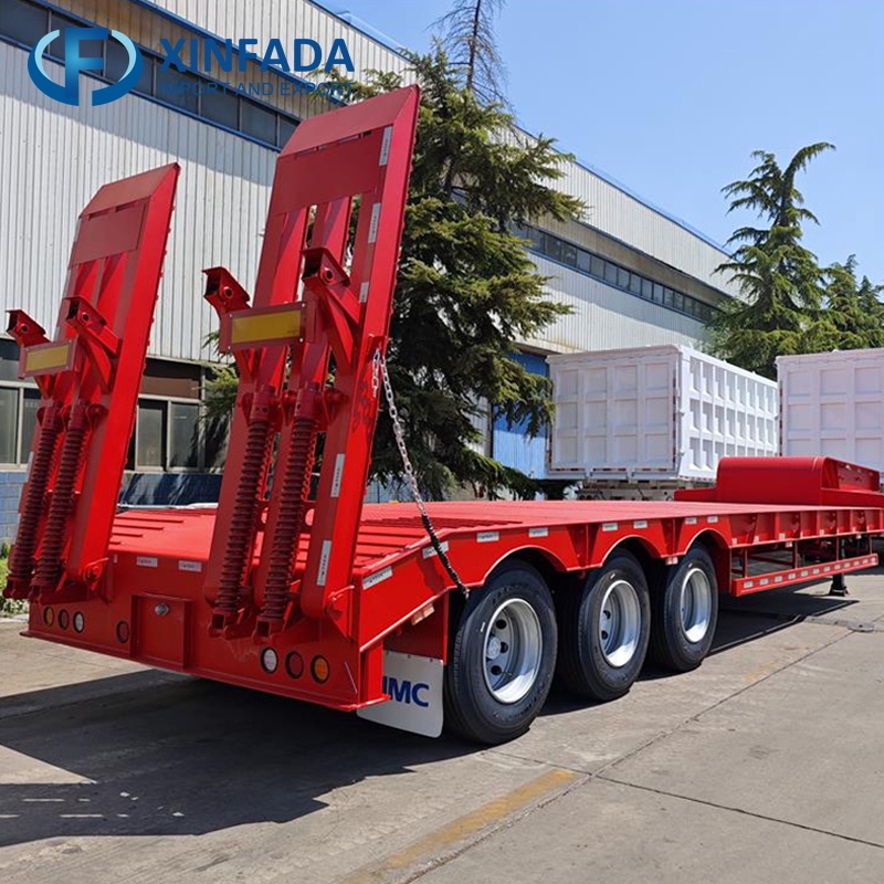 3 Axle 80 Ton Low Flatbed Trailer
