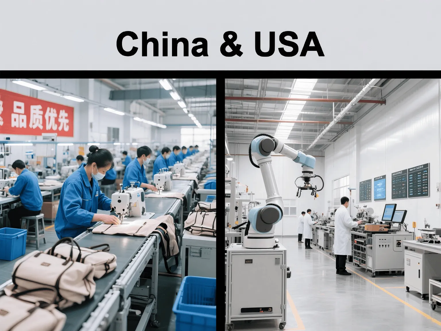 Manufacturing Showdown: China vs. USA Tote Bag Suppliers — A4-Point Breakdown of Cost, Quality, Speed & Risk