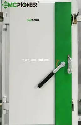 Manual RF shielded door