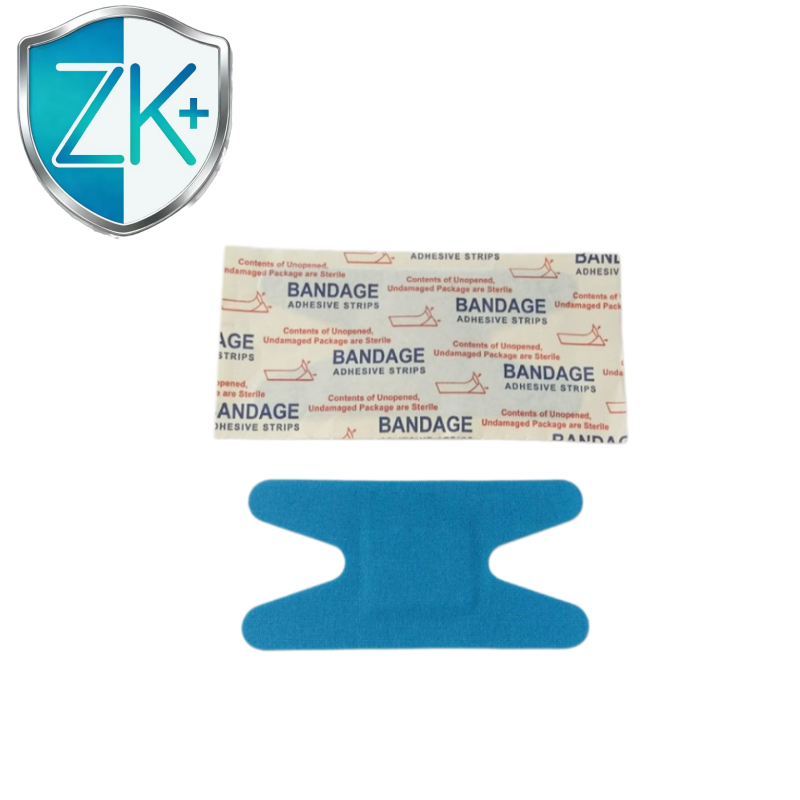 Finger Sleeve Wound plaster Blue Detectable Bandage with Metal Absorbent Pad