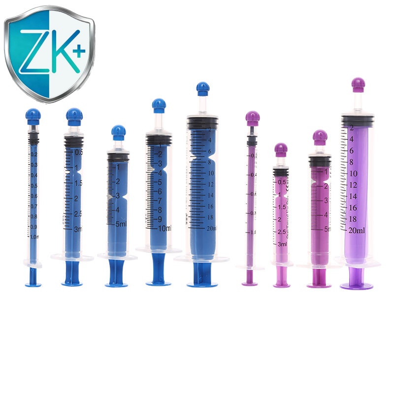 2ml/cc 3ml/cc 5ml/cc 10ml/cc Purple Plastic Oral/Enteral Syringe With Tip