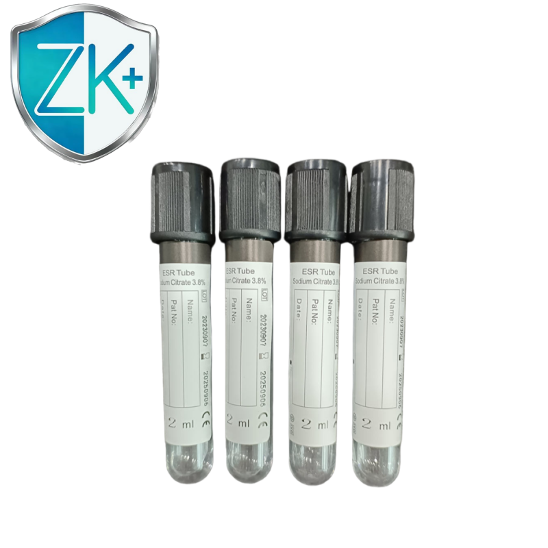 Complete ESR Testing Solution Disposable Sterile Plastic Blood Collection Tubes 1:4 Sodium Citrate Black Cap Included Lab Use