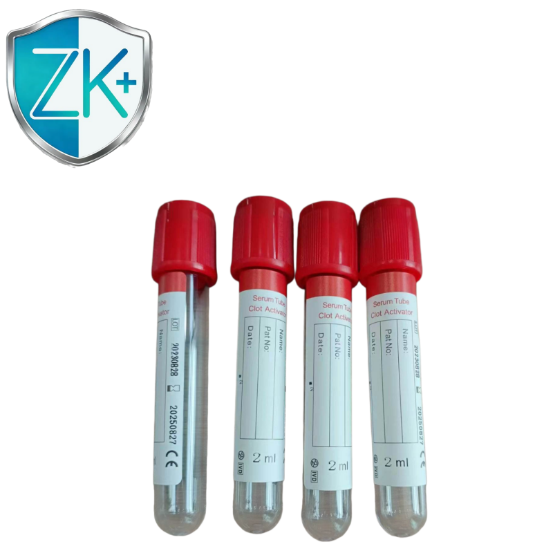 2ml Clot Activator Red Top Vacuum Blood Collection Tube CE Certified for Human Venous Blood Sampling