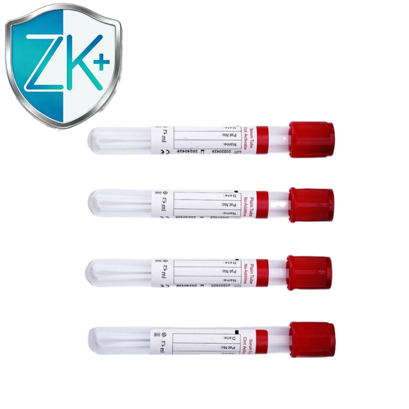Factory Price Blood Collection Tubes Red Cap Plain/Clot Activator for Laboratory 13x75mm 5ml 100Pcs/Tray