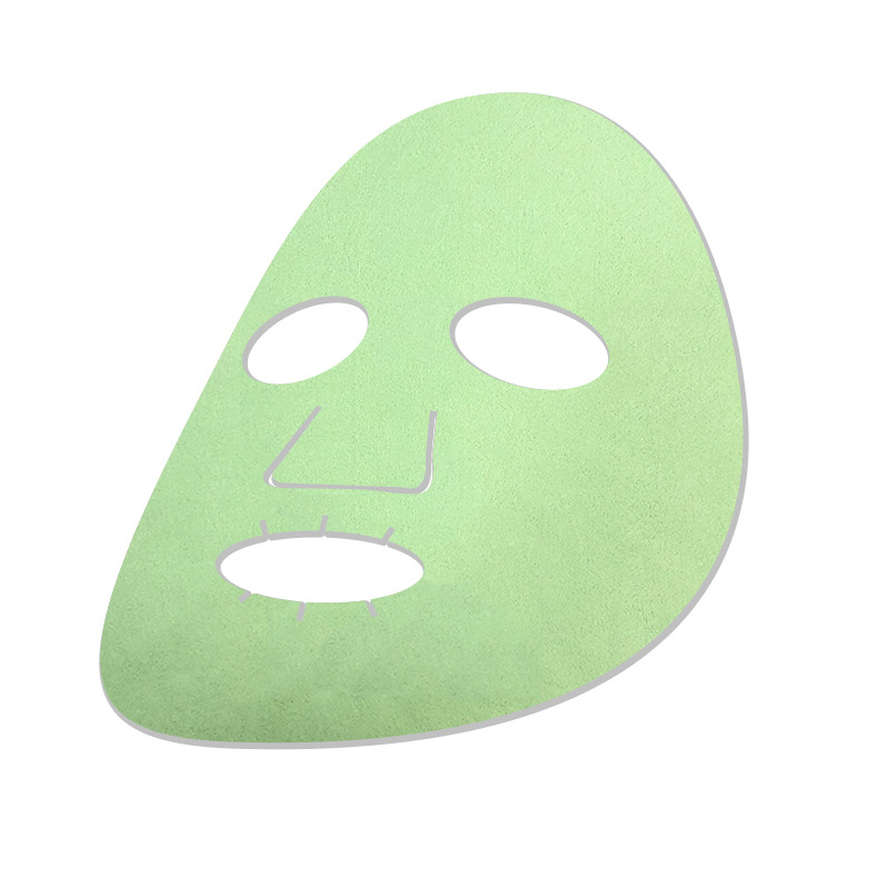 Disposable colorful green fiber freeze-dried powder facial mask paper, fine fiber mask cloth