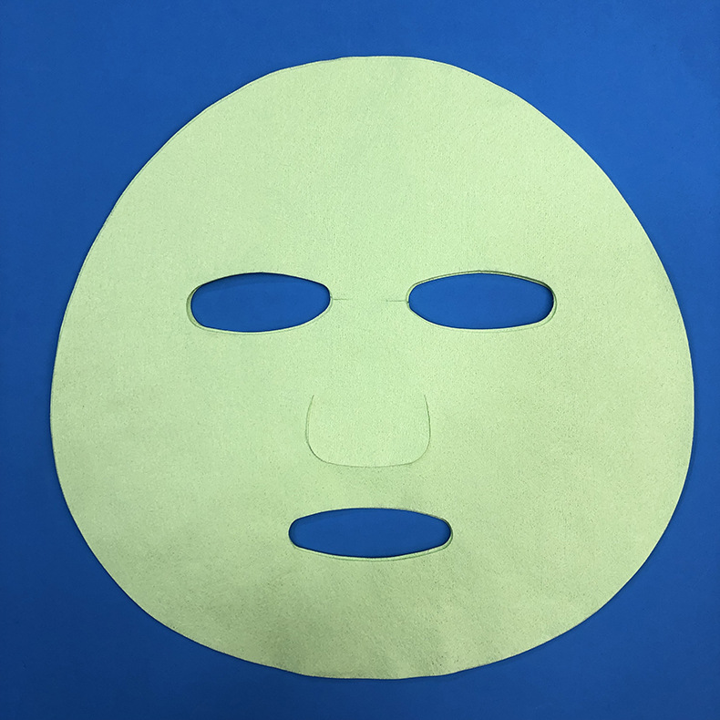 Disposable colorful green fiber freeze-dried powder facial mask paper, fine fiber mask cloth