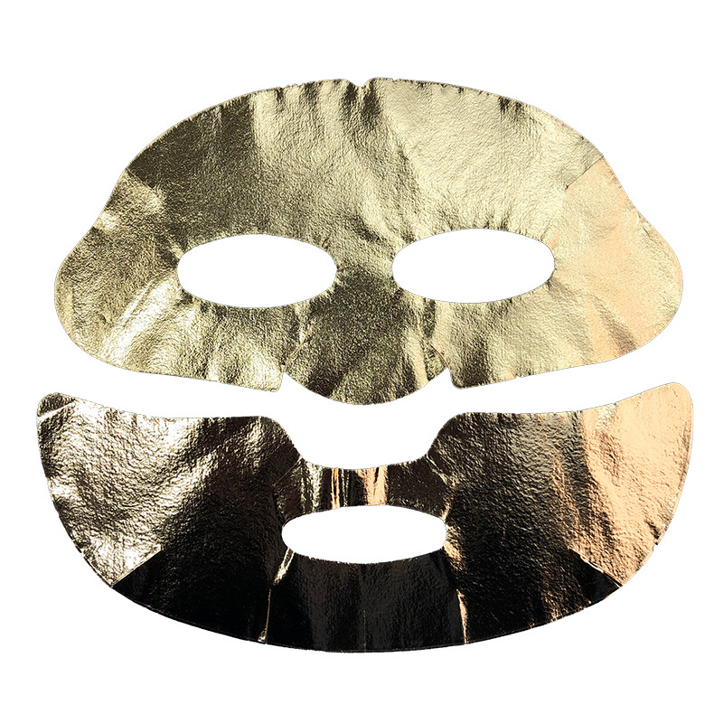 Gold foil superconducting facial mask paper, a two-piece (upper and lower) gold foil mask sheet.