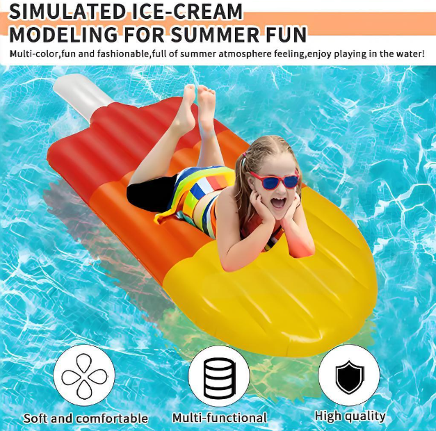 Portable popsicle inflatable floating pad for cycling