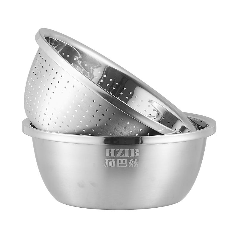 HZIB Juego de Colador y Cesta para Lavar Verduras de Acero Inoxidable 304: Tamiz para Enjuagar Arroz de Uso Doméstico, Cesta de Escurridor de Cocina y Cesta de Filtro de Agua