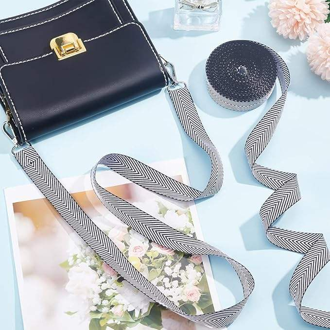 Craftsmanship elastic stripe polyester ribbon black and white herringbone cotton tape sewing handbag clothing belt hat