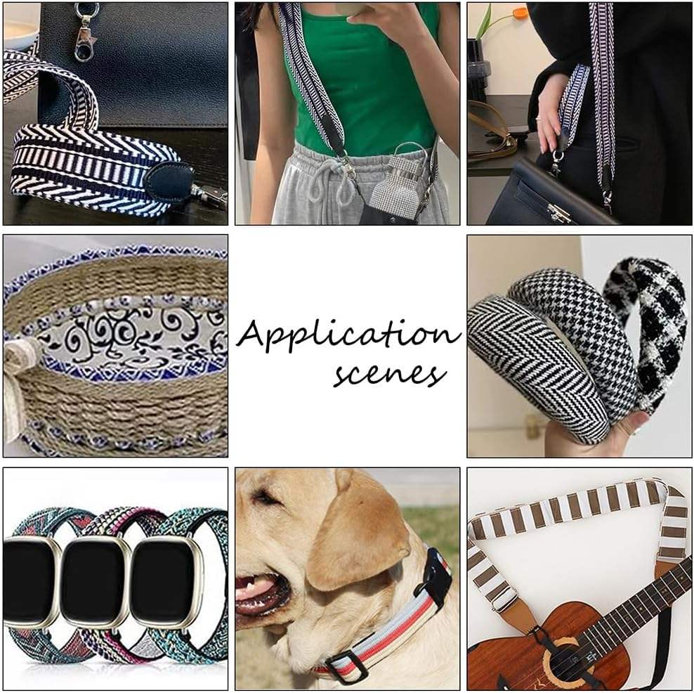 Craftsmanship elastic stripe polyester ribbon black and white herringbone cotton tape sewing handbag clothing belt hat