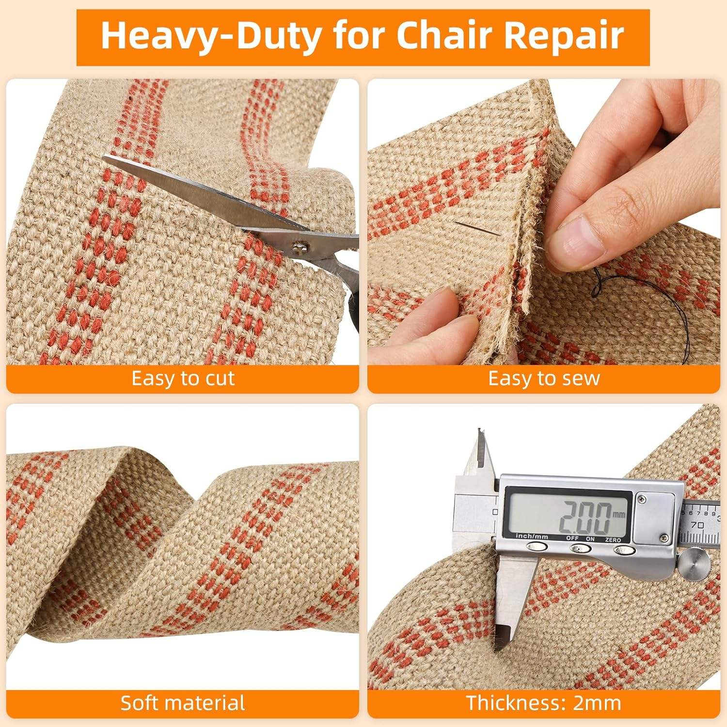 Craft jute ribbon, chair repair responsibilities, craft, burlap ribbon, custom size jute material for interior decoration