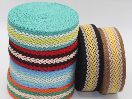 Colored jacquard fabric ribbon