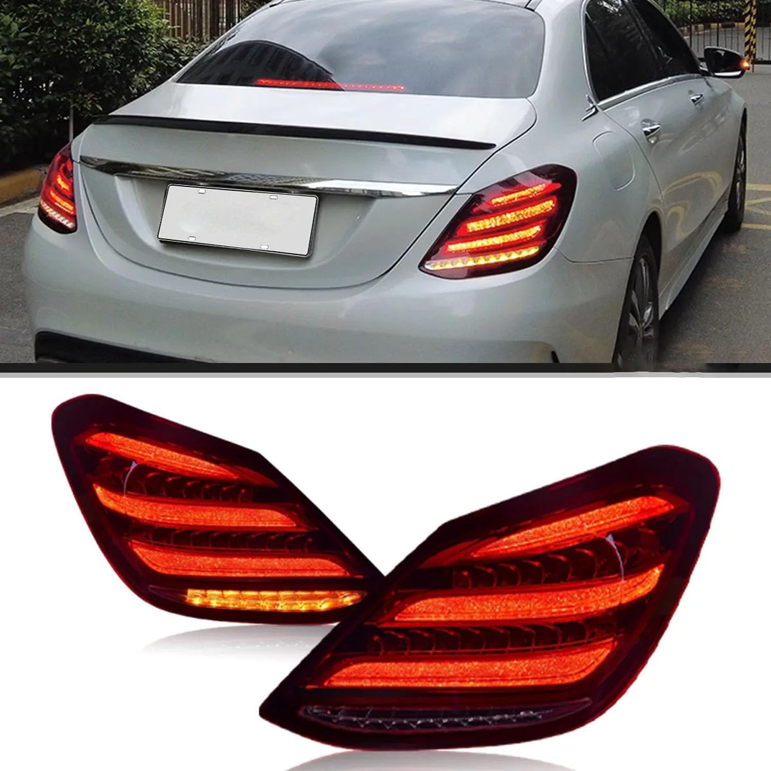 Car Rear Tail Light For Mercedes Benz Clase C W205 2014 2015 2016 2017 2018 2019 2020
