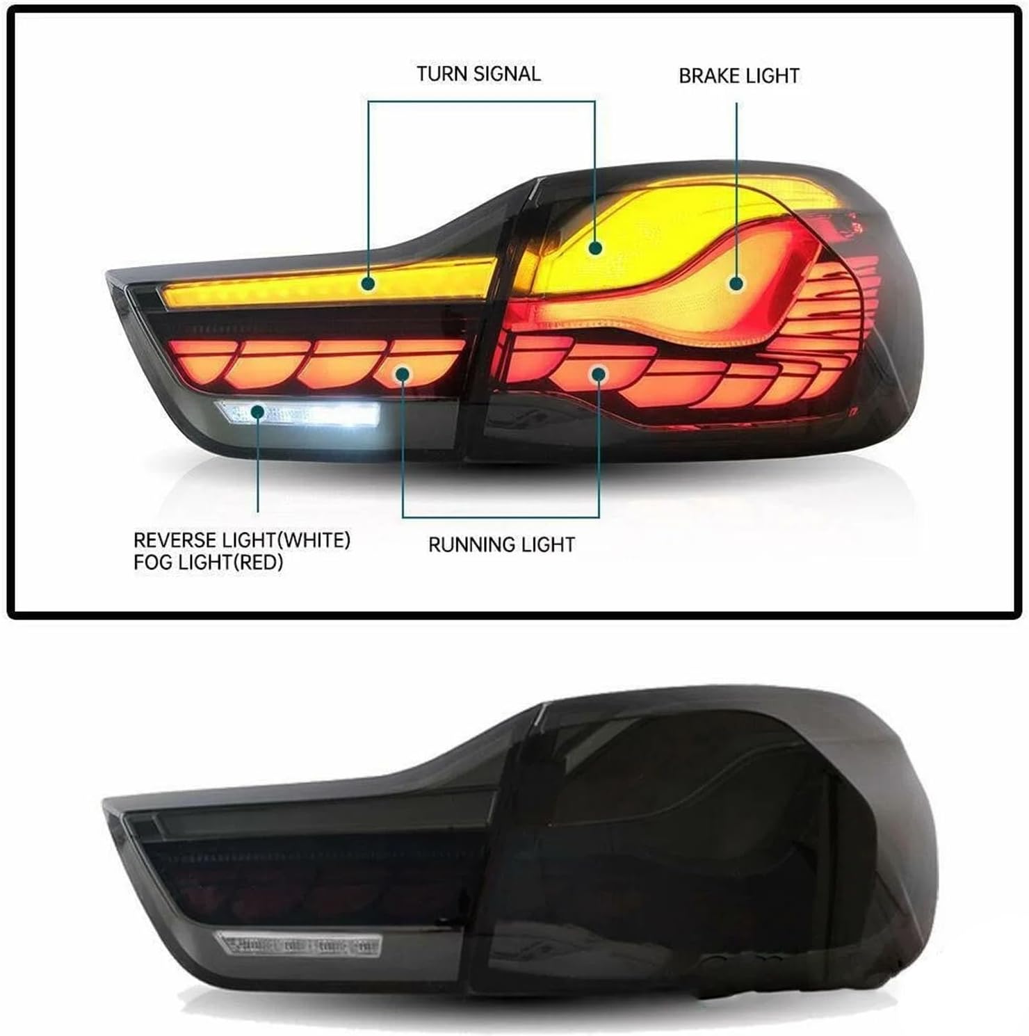 Car Rear Tail Light For BMW M4 F82 F83 F32 F33 F36 2014-2020