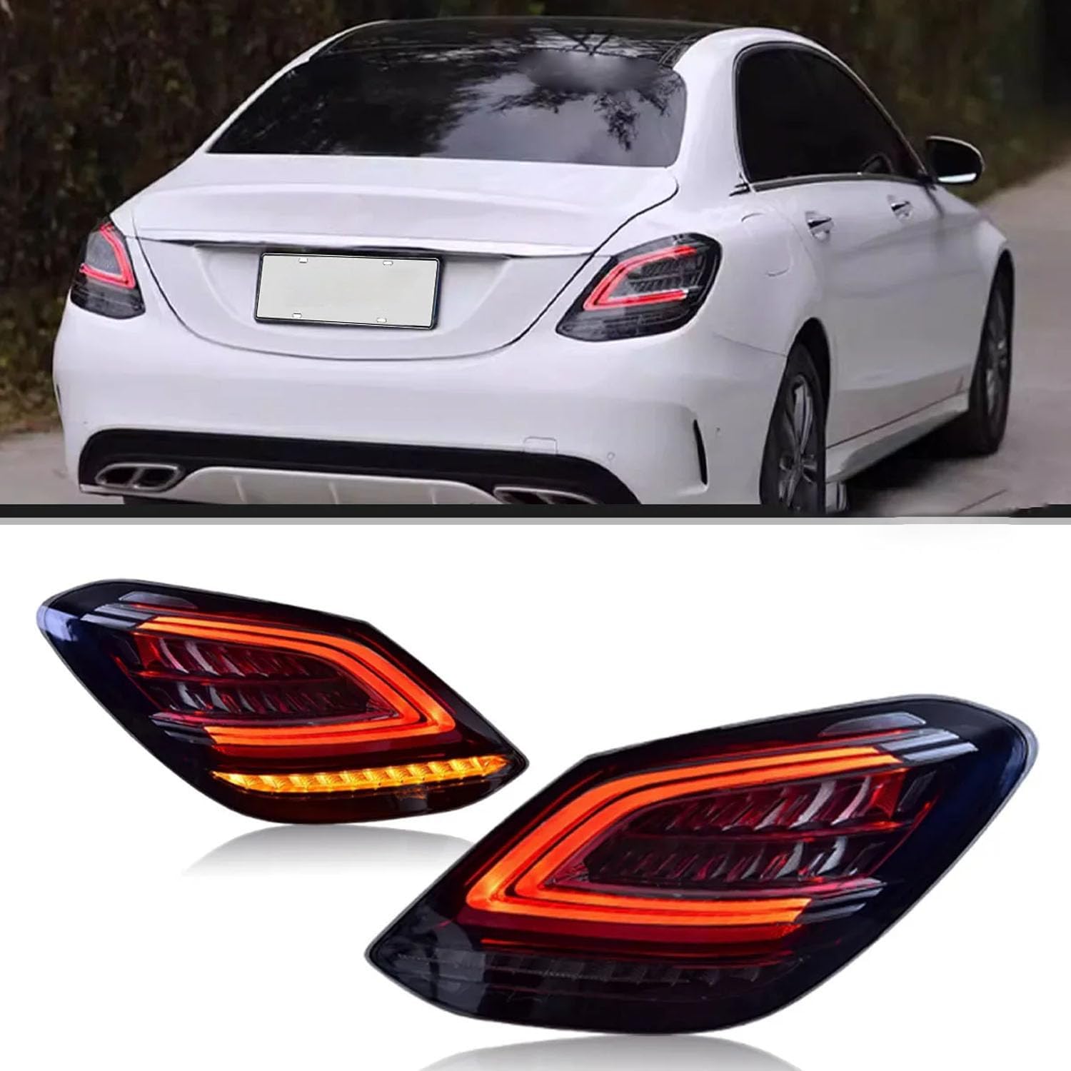 Car Rear Tail Light For Mercedes Benz Clase C W205 2014 2015 2016 2017 2018 2019 2020