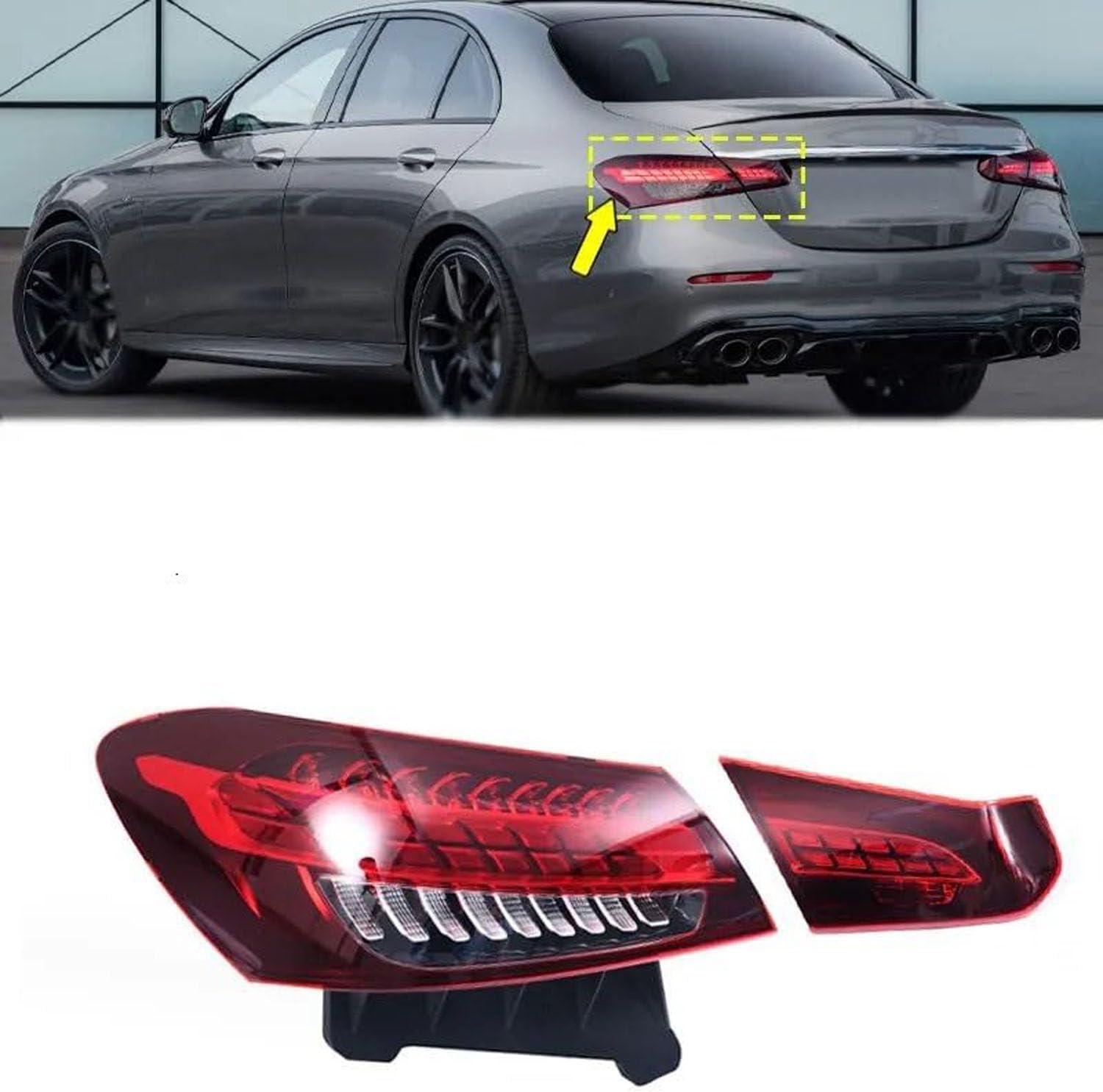 Car Rear Tail Light For Mercedes Benz W213 E-Class W213 E260L E300L E350eL 2021 2022 2023