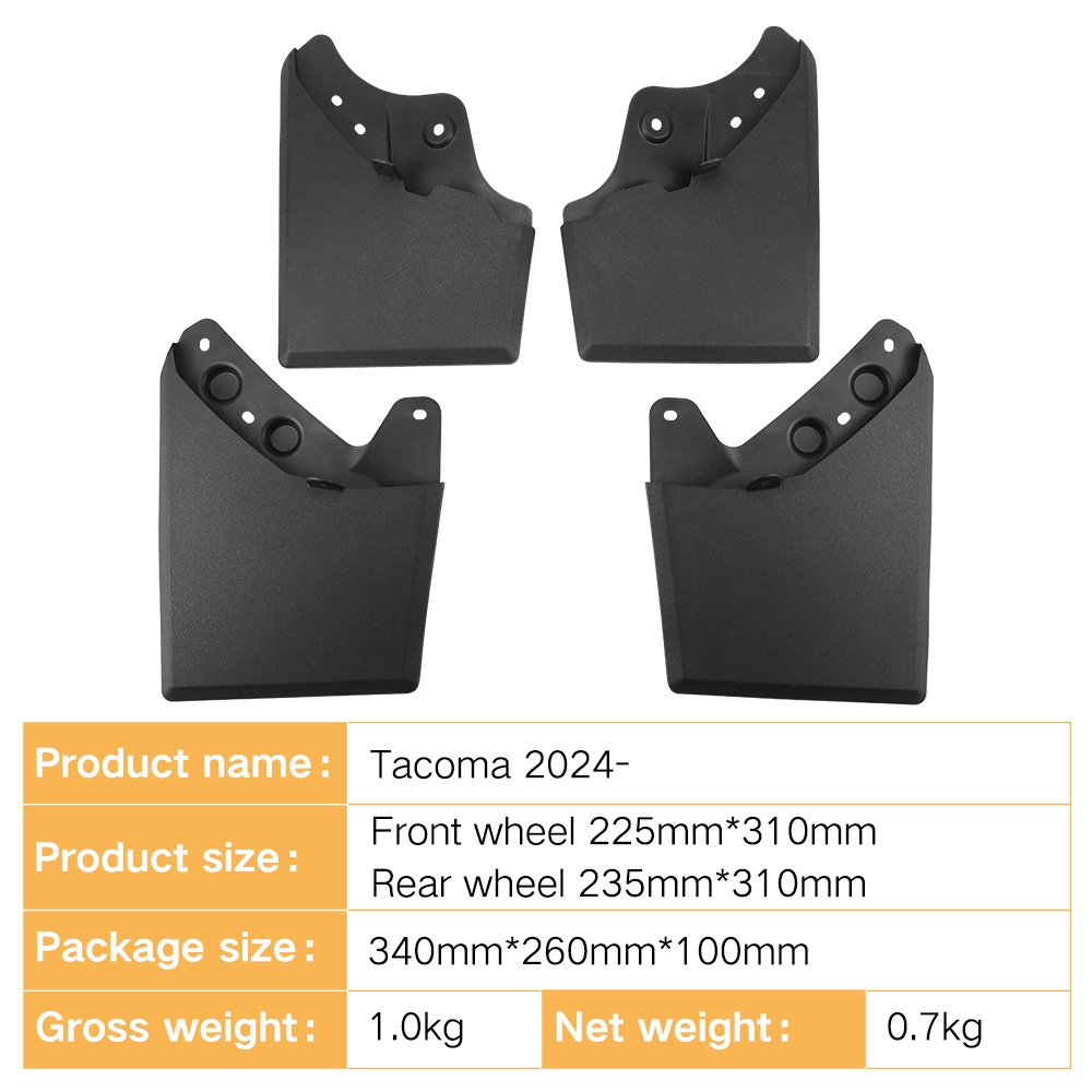 Mudguards for Toyota Tacoma 2024-2025