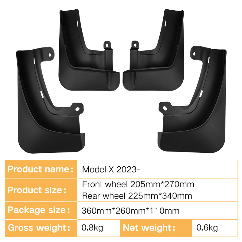 Mudguards for Tesla Model X 2023