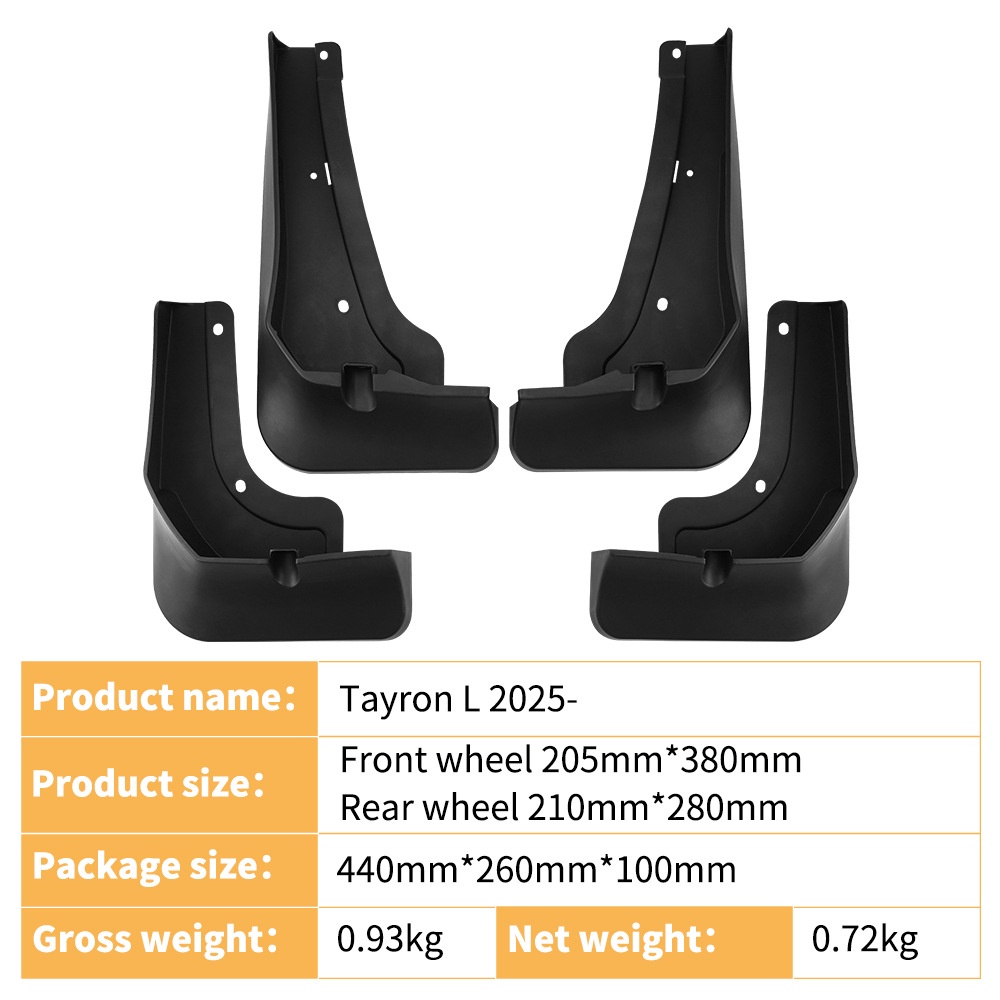 Mudguards for Volkswagen Tayron L 2025