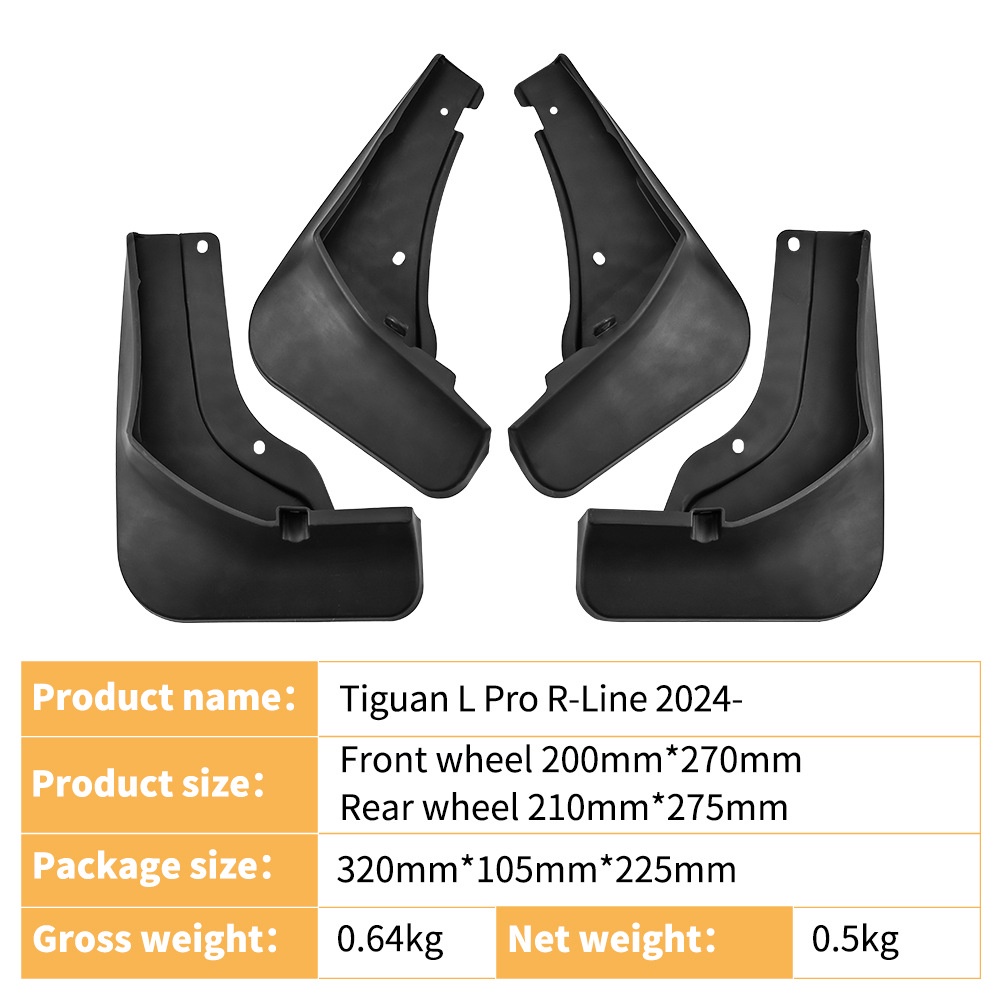 Mudguards for Volkswagen Tiguan L Pro R-Line 2024