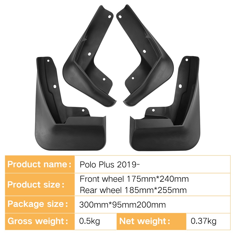 Mudguards for Volkswagen Polo Plus 2019-2024